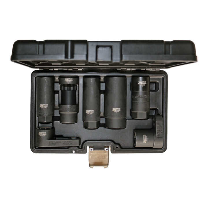 KS Tools 3/8"+1/2" Jeu de douilles pour sensors, 7 pcs.