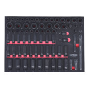 KS Tools 3/8"+1/2" SCS Module de clés à douille à choc, 73 pcs., modules système 1/1-3