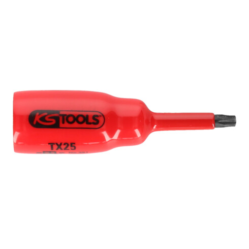 KS Tools 3/8" bit bus met beschermende isolatie voor Torx schroeven, T10, kort