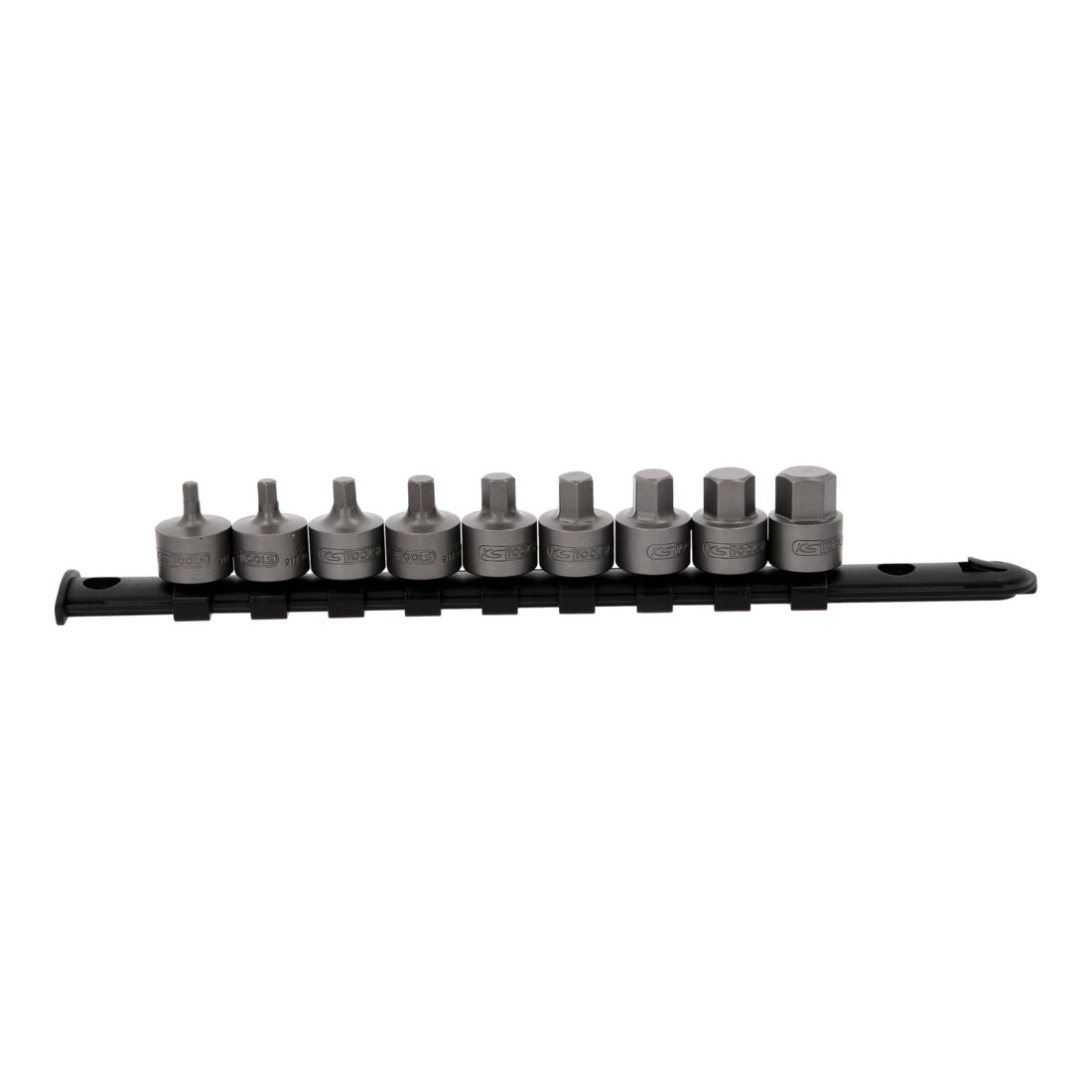 KS Tools 3/8" bit-dop inbus, kort, 9-dlg, 4 - 14 mm