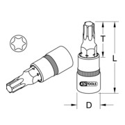 KS Tools 3/8" bit dopsleutel TX-3