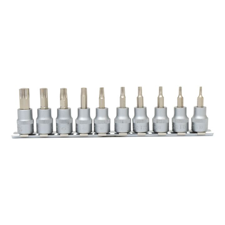 KS Tools 3/8" Bit-Stecknuss-Satz TX, 10-teilig, T10-T55