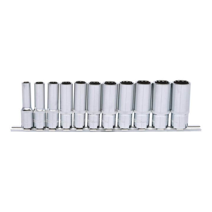 KS Tools 3/8" CHROMEplus 12-punt dopsleutelset, lang, 11-delig 8-19mm