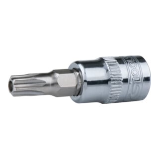 KS Tools 3/8" CHROMEplus bit inbus TX met vlak gat, kort