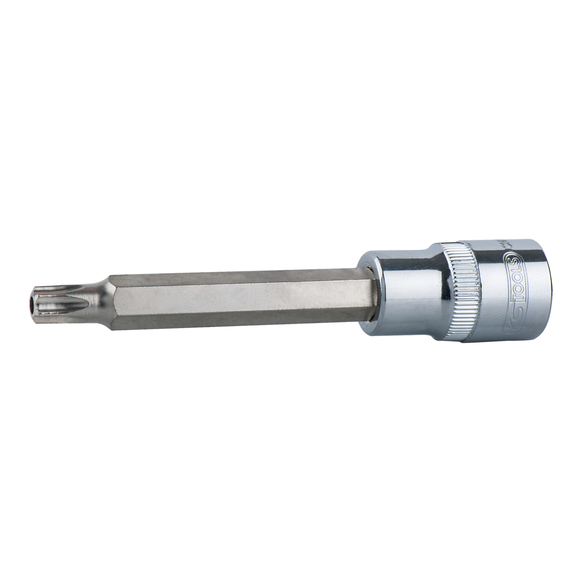 KS Tools 3/8" CHROMEplus Bit-Stecknuss TX mit Stirnlochbohrung,lang, TB45