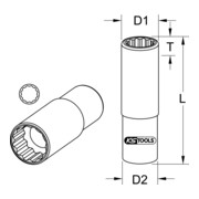 KS Tools 3/8" CHROMEplus bougiedop-5