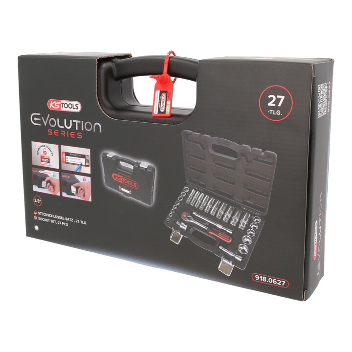 KS Tools 3/8" CHROMEplus Coffret de douilles, 27 pcs.