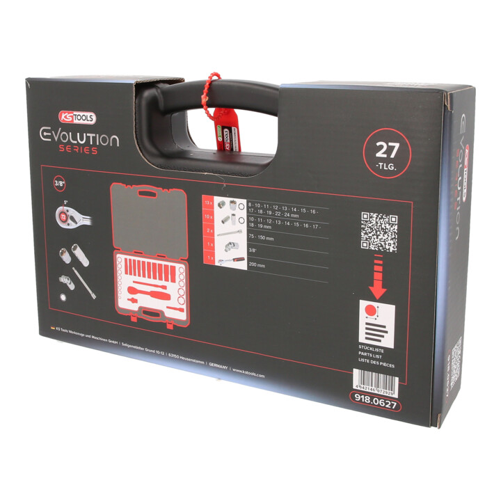 KS Tools 3/8" CHROMEplus Coffret de douilles, 27 pcs.