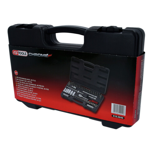 KS Tools 3/8" CHROMEplus dopsleutelset, 46 stuks