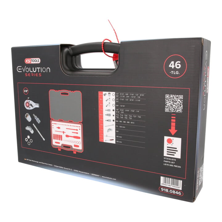 KS Tools 3/8" CHROMEplus dopsleutelset, 46 stuks