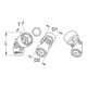 KS Tools 3/8" CHROMEplus inbus met scharnier, 13mm