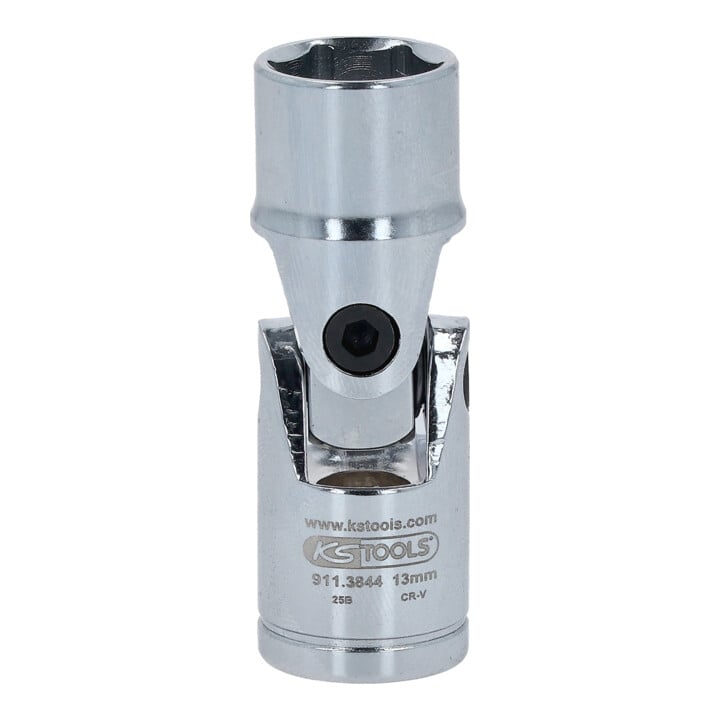 KS Tools 3/8" CHROMEplus Sechskant-Stecknuss mit Gelenk, 13mm