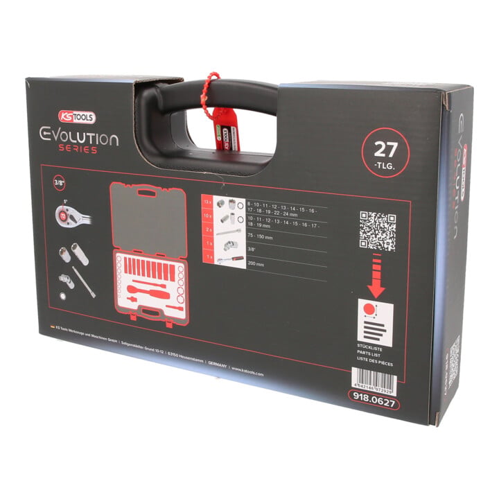 KS Tools 3/8" CHROMEplus Steckschlüssel-Satz, 27-teilig