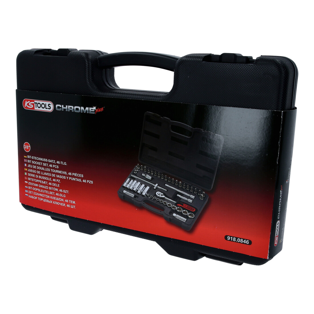 KS Tools 3/8" CHROMEplus Steckschlüssel-Satz, 46-teilig