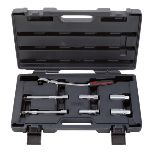 KS Tools 3/8" CHROMEplus Zündkerzen-Service-Satz, 7-teilig