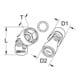 KS Tools 3/8" CLASSIC inbus met scharnier, 17mm