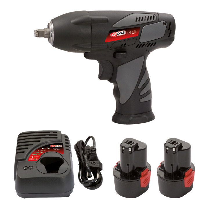 KS Tools 3/8" Clé à chocs sur batterie, 117Nm, 1.870 Tr/min, avec 2 batteries et chargeur
