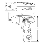 KS Tools 3/8" Clé à chocs sur batterie, 117Nm, 1.870 Tr/min, avec 2 batteries et chargeur-4