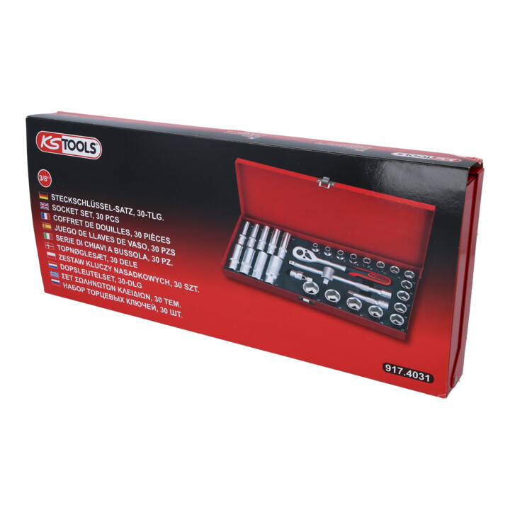 KS Tools 3/8" Coffret de douilles, 30 pcs.