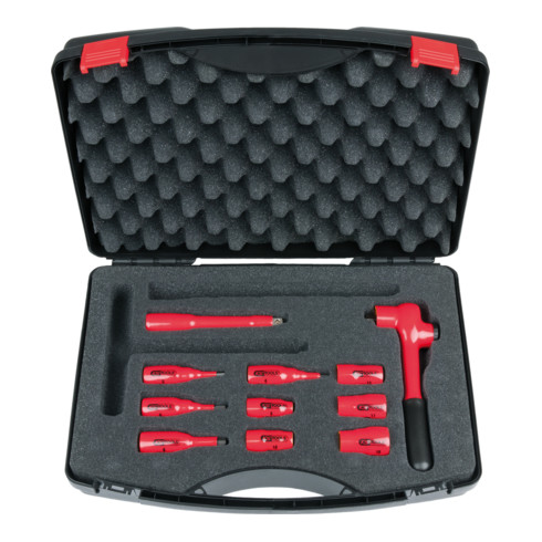 KS Tools 3/8" Coffret de douilles isolées, 11 pcs.