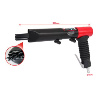 KS Tools 3/8" Dérouilleur à aiguilles pneumatique, max.6,3bar, 1/4"PT