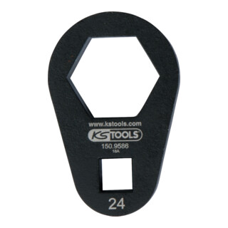 KS Tools 3/8" dopsleutel, extra plat, 24 mm