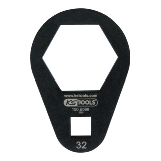 KS Tools 3/8" dopsleutel, extra plat, 32 mm