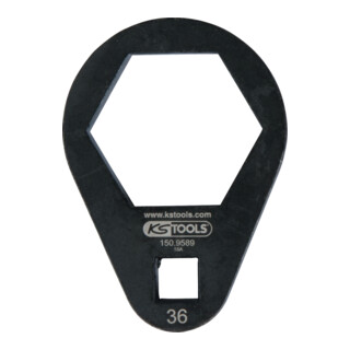 KS Tools 3/8" dopsleutel, extra plat, 36 mm