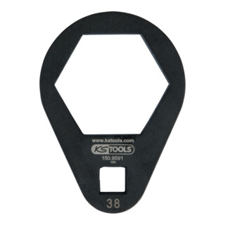 KS Tools 3/8" dopsleutel, extra plat, 38 mm
