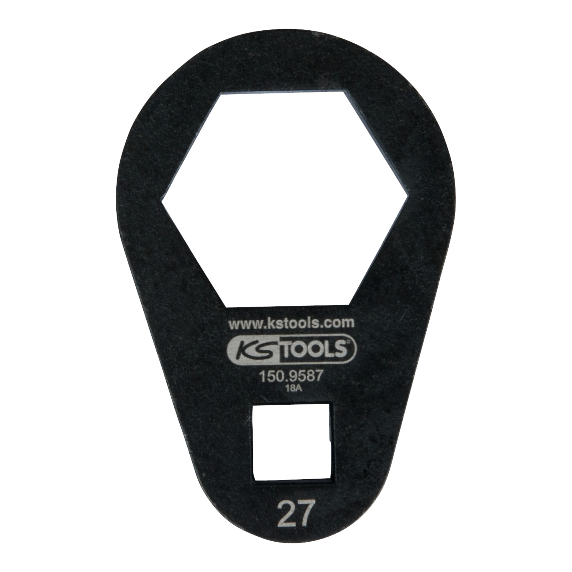 KS Tools 3/8" Einsteck-Ringschlüssel, extra flach, 27 mm