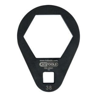 KS Tools 3/8" Einsteck-Ringschlüssel, extra flach, 38 mm