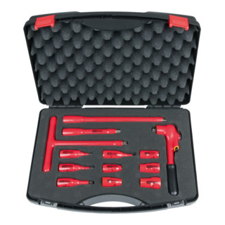 KS Tools 3/8" geïsoleerde doppenset, 13-delig ratel met vergrendeling