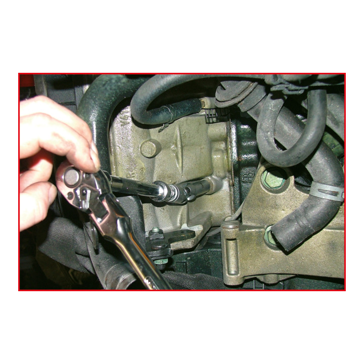 KS Tools 3/8" gloeiplug moeren, kort, 75mm, 10mm