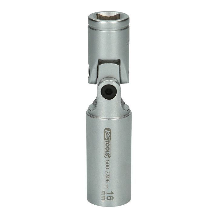 KS Tools 3/8" Glühkerzen-Gelenknüsse, kurz, 75mm, 16mm