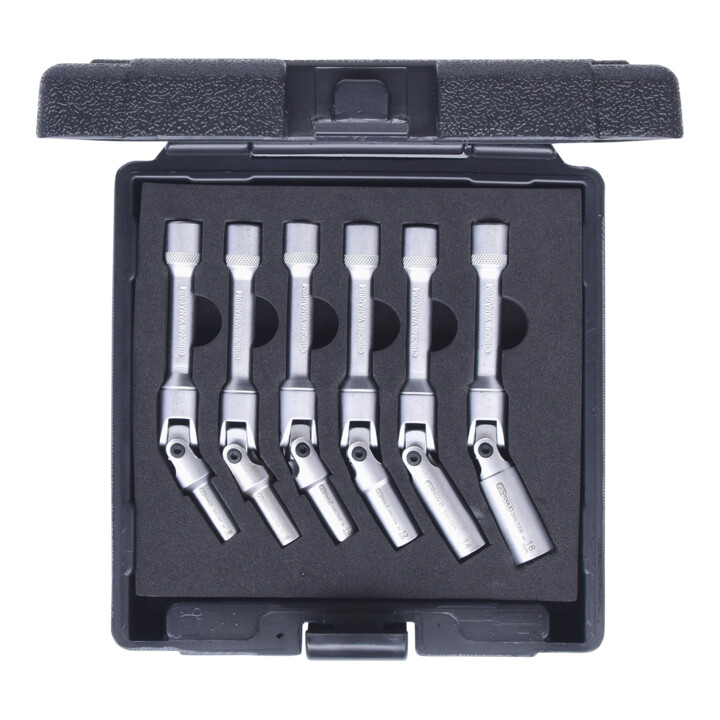 KS Tools 3/8" Glühkerzen-Gelenkschlüssel-Satz, lang, 6-teilig