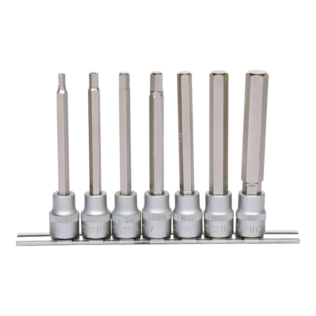 KS Tools 3/8" inbusbitset, lang, 7-delig