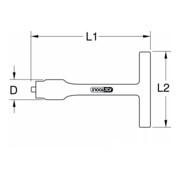 KS Tools 3/8" Isolierter T-Griff-Drehmomentbegrenzer-3