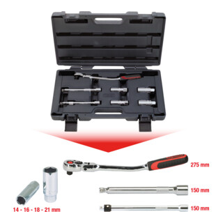 KS Tools 3/8" Jeu de clés à bougies CHROMEplus, 7 pcs.