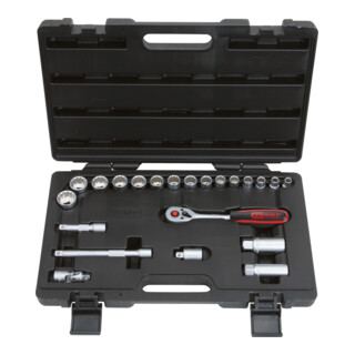 KS Tools 3/8" Jeu de douilles 12 pans, 22 pcs.