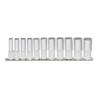 KS Tools 3/8" Jeu de douilles 12 pans, longues, 11 pcs.