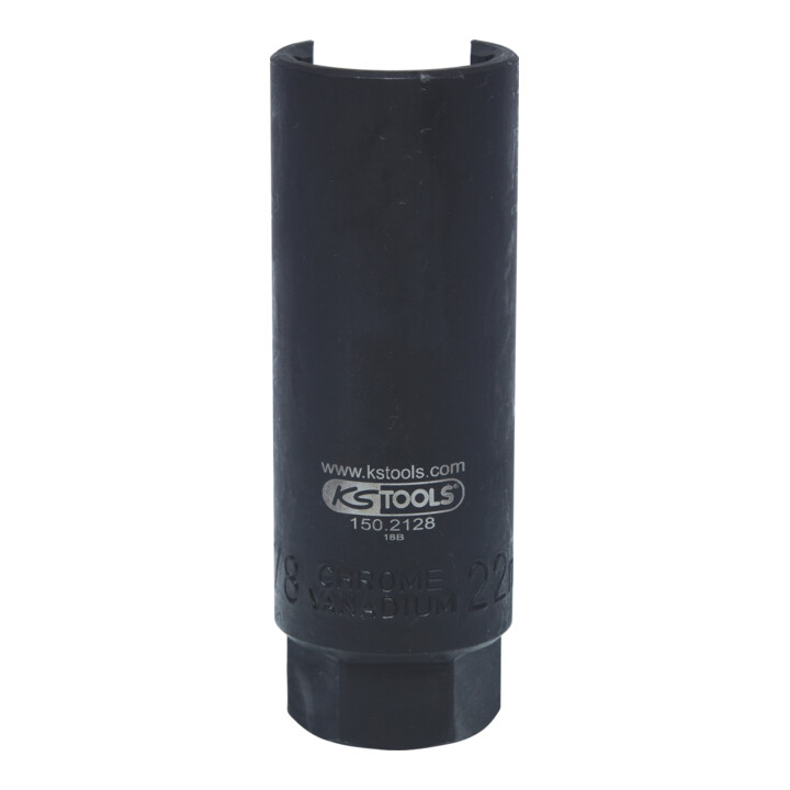 KS Tools 3/8" lambdasonde bit, diep, breed met gleuf, 22 mm
