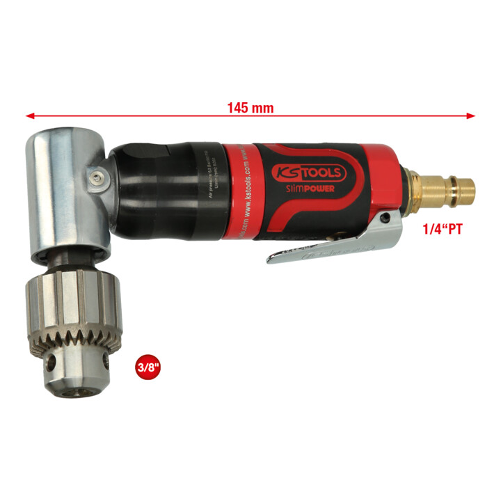 KS Tools 3/8" Mini-perceuse coudée pneumatique SlimPOWER