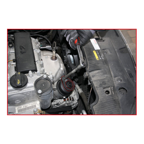 KS Tools 3/8" olie service steeksleutelset voor filterhuisdeksel, extra plat, 5 stuks.