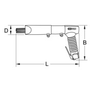 KS Tools 3/8" perslucht naaldbeker max. 6.3bar 1/4 "PT-5