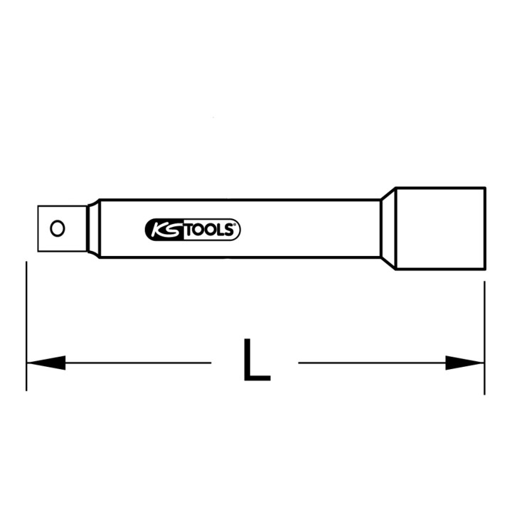 KS Tools 3/8" Rallonges TITANplus, 100 mm