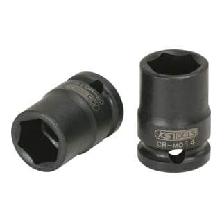 KS Tools 3/8" Sechskant-Kraft-Stecknuss, kurz, 14mm