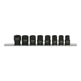 KS Tools 3/8" Sechskant-Kraft-Stecknuss-Satz, kurz, 8-teilig