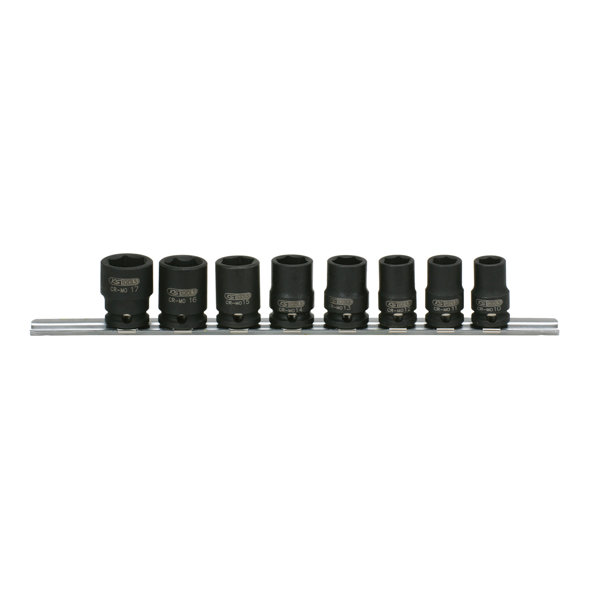 KS Tools 3/8" Sechskant-Kraft-Stecknuss-Satz, kurz, 8-teilig