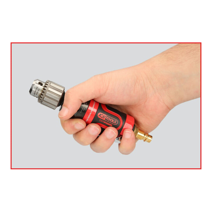 KS Tools 3/8" SlimPOWER mini-perceuse à tige à air comprimé, 7 000 tr/min