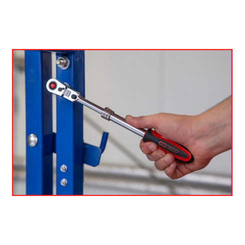 KS Tools 3/8" SlimPOWER Teleskop-Gelenk-Umschaltknarre, 72 Zahn